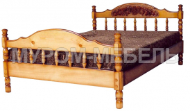 Кровать Точенка Глория (резьба шапкой) 
