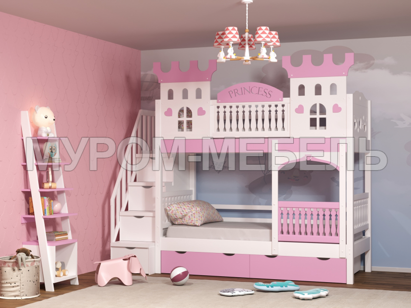 Здесь изображено Кровать детская Дворец Принцессы