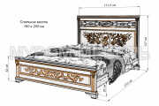 Здесь изображено Кровать Линария из березы