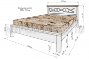 Здесь изображено Кровать Леруа LUX, KING SIZE