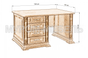 Здесь изображено Письменный стол Флоренция-1