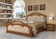 Здесь изображено Кровать Амелия LUX с мягкой вставкой