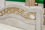 Здесь изображено Кровать Вирсавия (белая эмаль с золотой патиной)