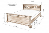 Здесь изображено Кровать Лирона из дуба