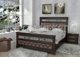 Кровать Лира-2 с мягкой вставкой и ковкой Здесь изображено Кровать Лира-2 с мягкой вставкой и ковкой
