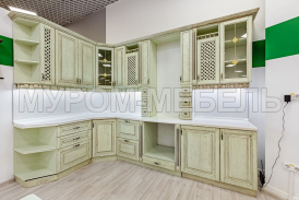 Кухня Милена (фисташка с коричневой патиной) Здесь изображено Кухня Милена (фисташка с коричневой патиной)