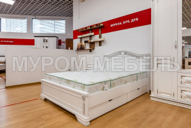 Кровать Оливия (белая эмаль с серебряной патиной) Здесь изображено Кровать Оливия (белая эмаль с серебряной патиной)