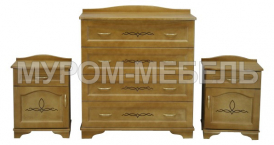 Здесь изображено Комод, 2 тумбочки Соната