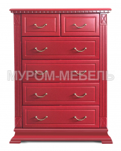 Здесь изображено Комод Флоренция 6 ящиков