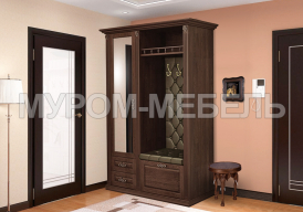 Здесь изображено Прихожая с открытой вешалкой и зеркалом 3 из серии 