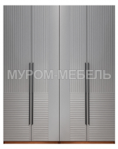 Здесь изображено Шкаф Бергамо 4-х ств., фасады МДФ в эмали