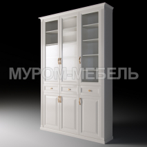 Здесь изображено Шкаф трехстворчатый с ящиками из серии 